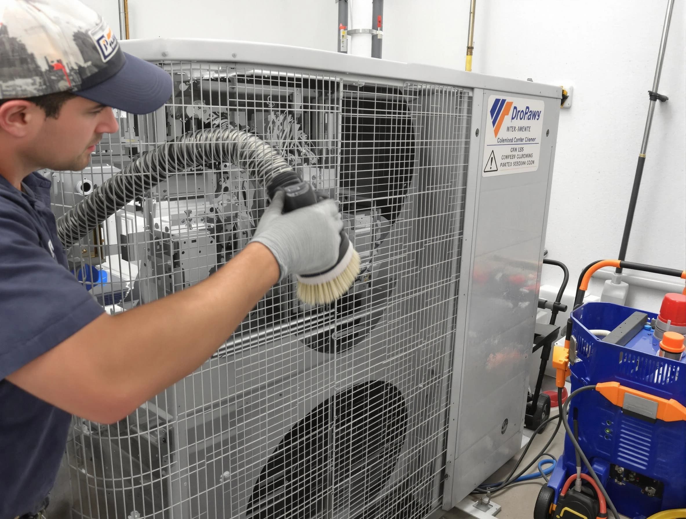 Midfield Air Duct Cleaning specialist performing precision AC coil cleaning for improved system performance in Midfield