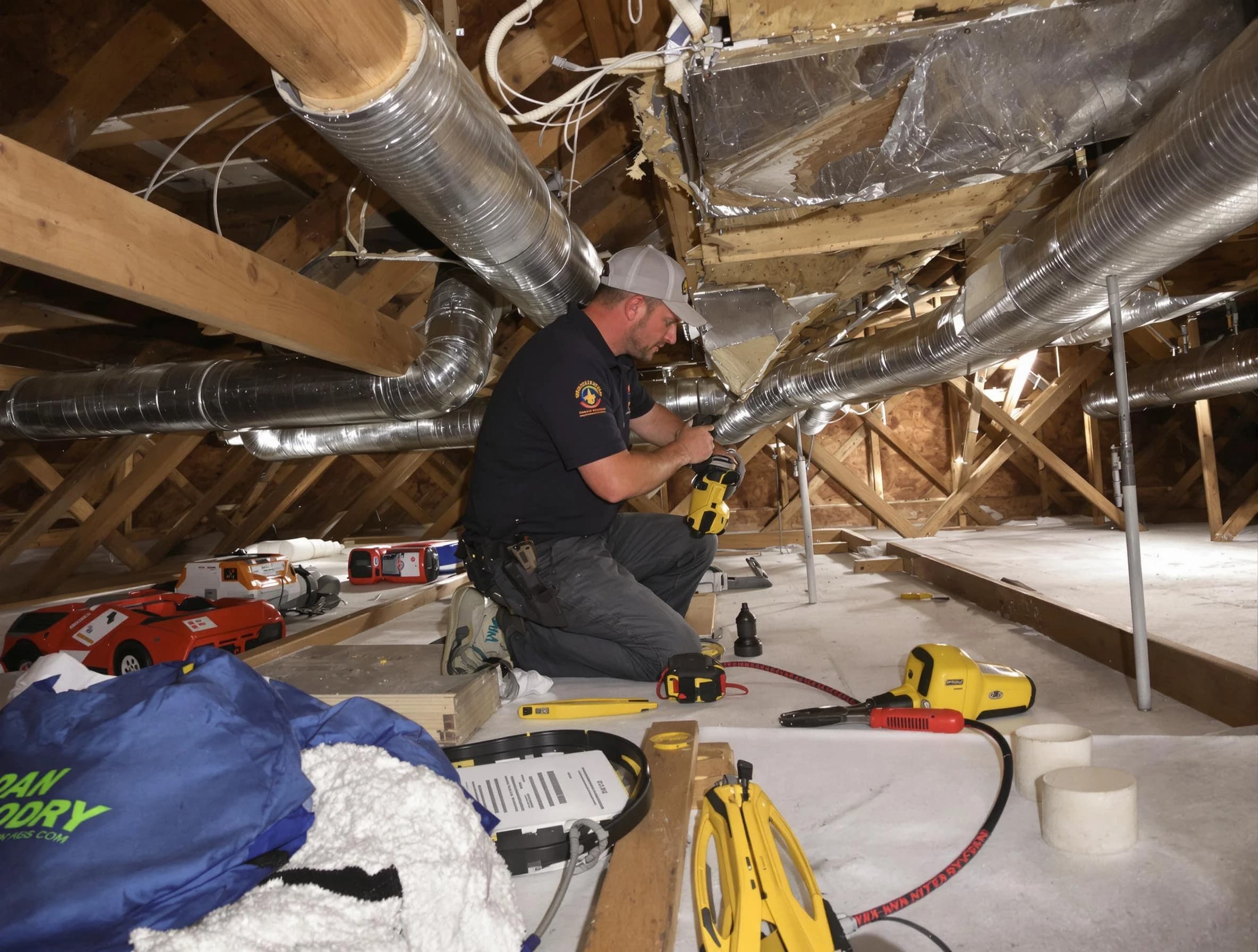 Professional air duct repair by Midfield Air Duct Cleaning in Midfield