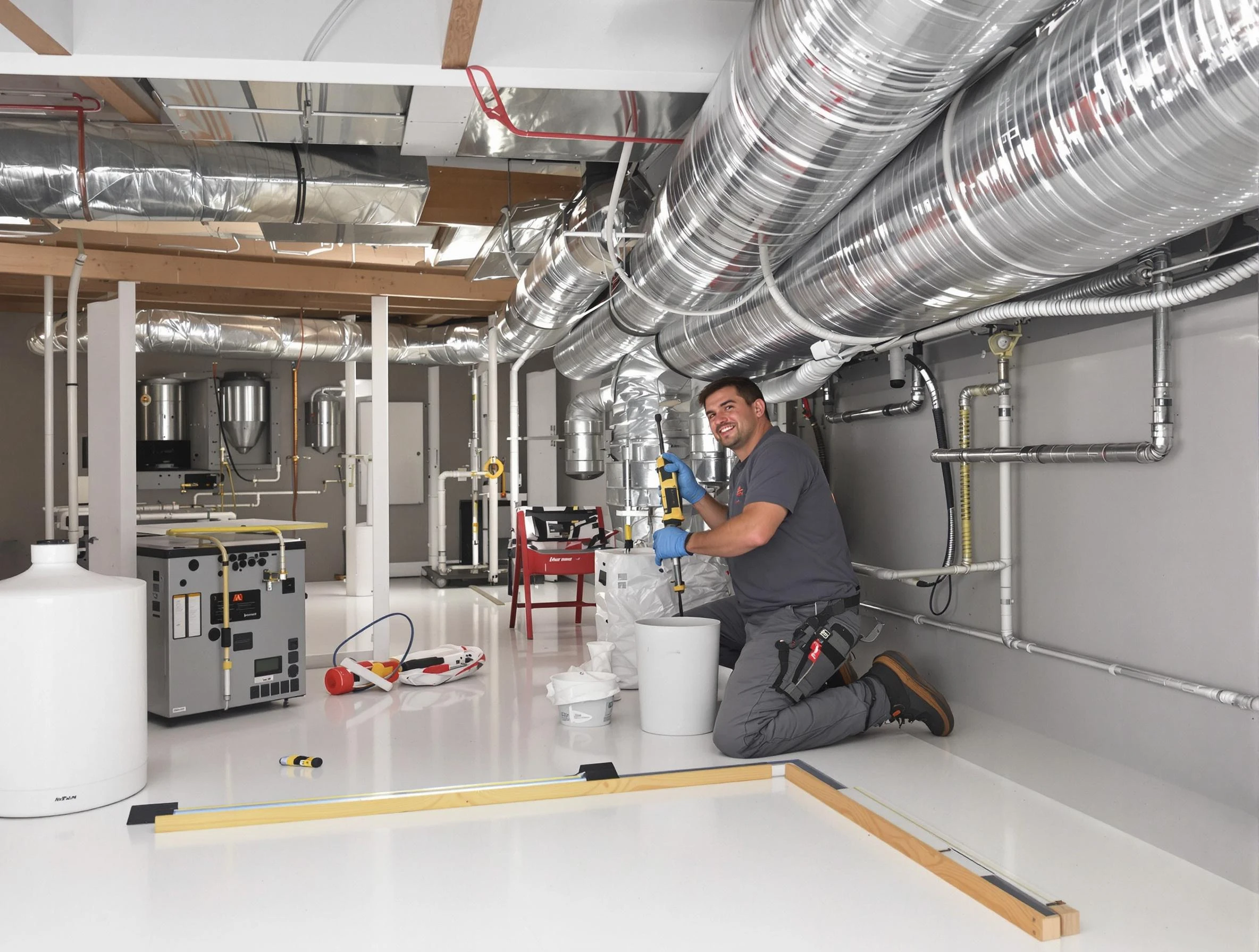 Professional duct sealing service by Midfield Air Duct Cleaning in Midfield