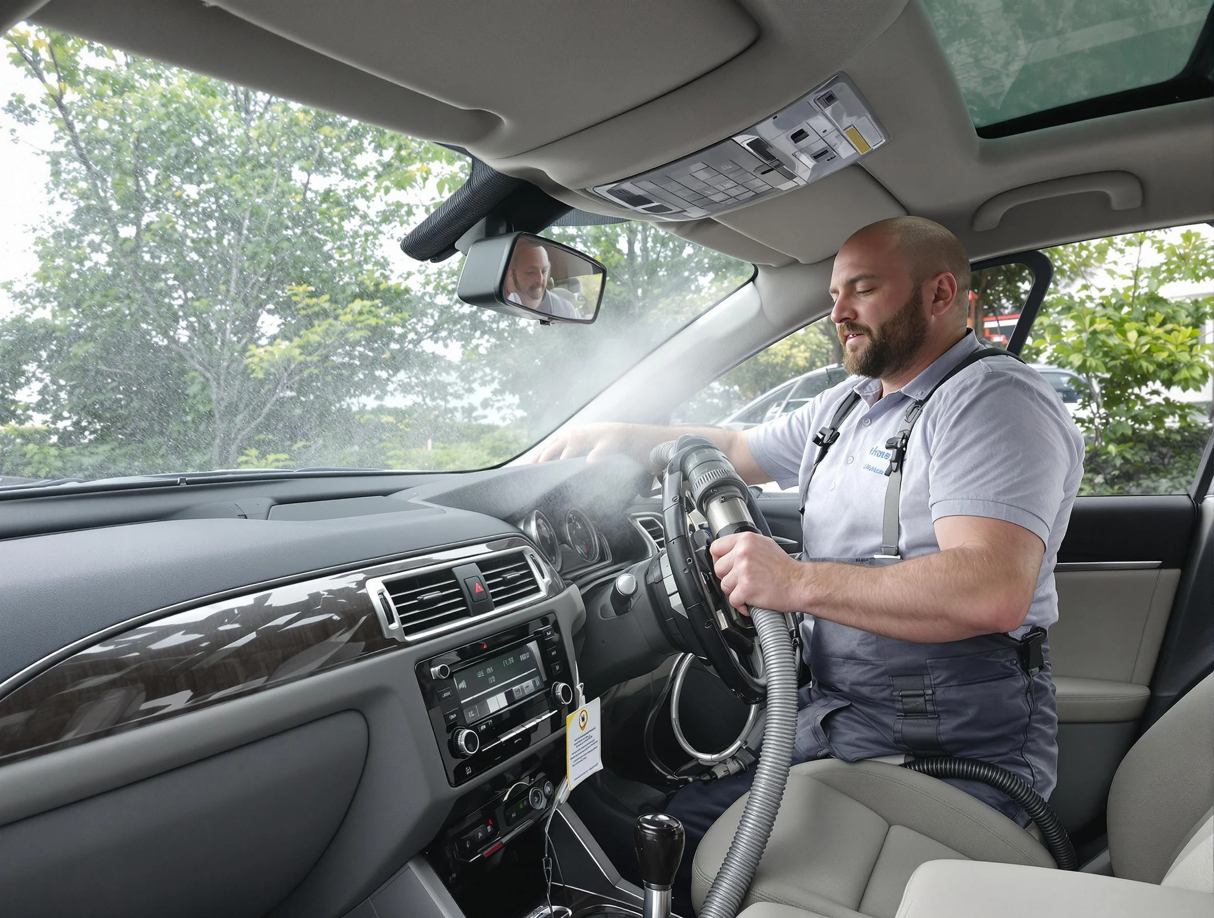 Midfield Air Duct Cleaning specialist performing professional car duct cleaning in Midfield